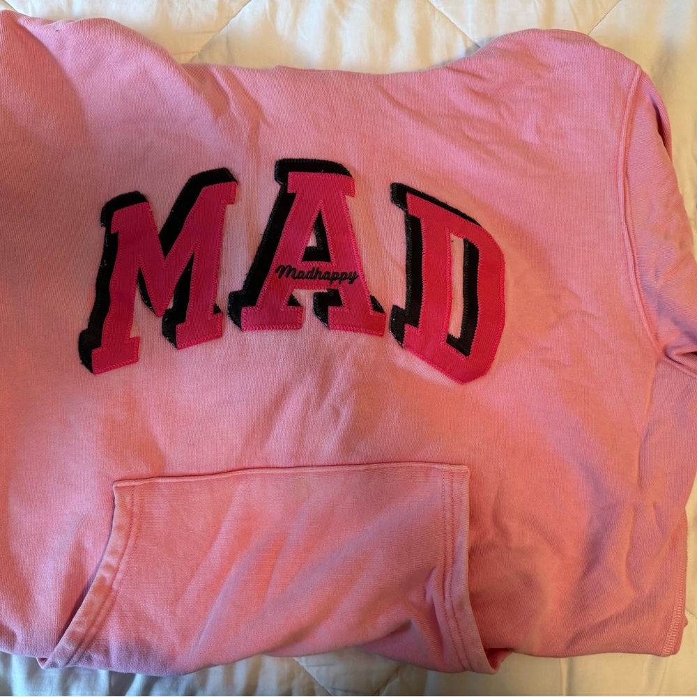 Madhappy Pink Collegiate Sweatshirt Hoodie and sweatpants